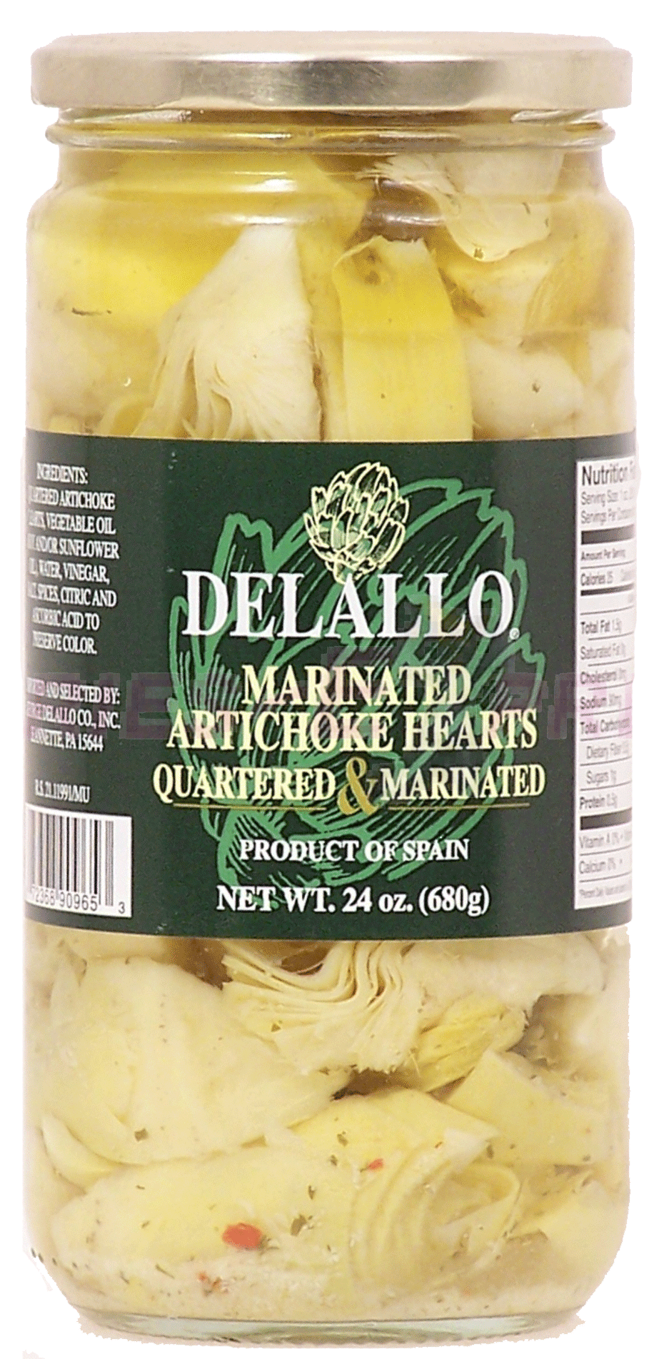 Delallo&nbsp;&nbsp;marinated artichoke hearts, quartered & marinated Full-Size Picture